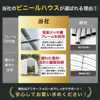 温室ビニールハウス 温室ハウス ガーデンハウス 6m×3m×2m
